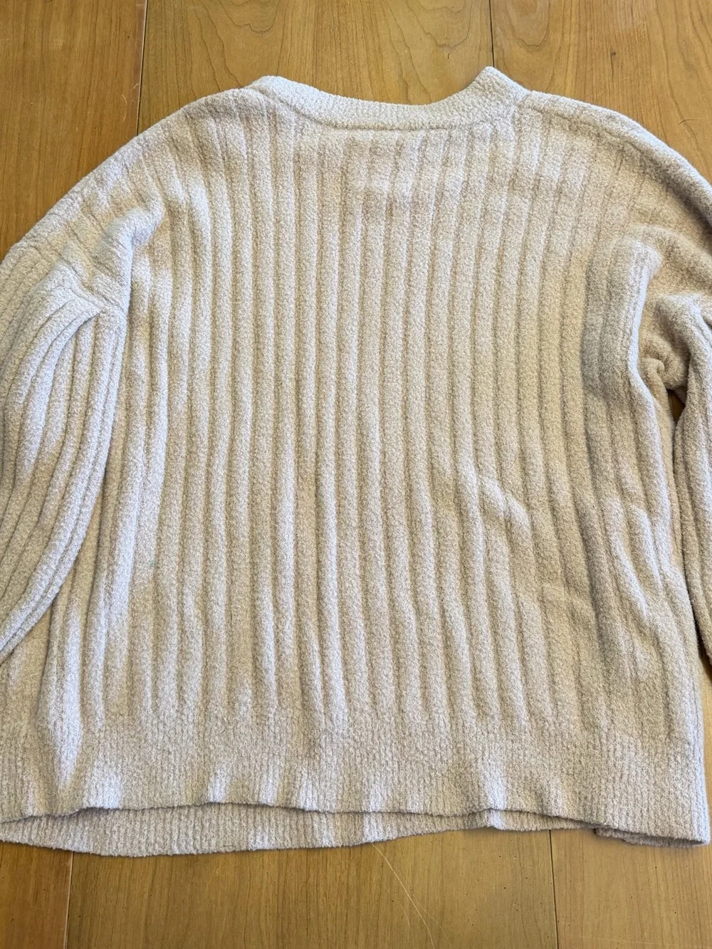 Cream Aerie Oversized Ribbed Sweater - XS